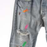Vintage 501 Levi's Jeans / Distressed / Light Wash / Discolored - Image 4